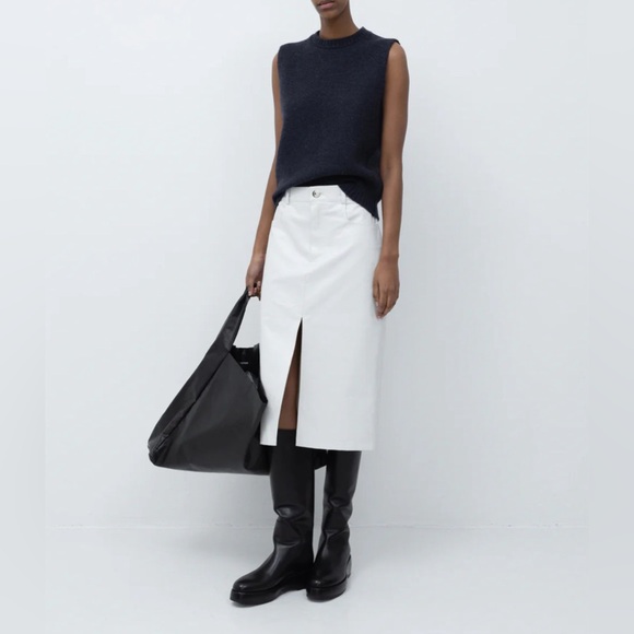 KASSL Editions Dresses & Skirts - KASSL Editions 5-Pocket Skirt - Oil White